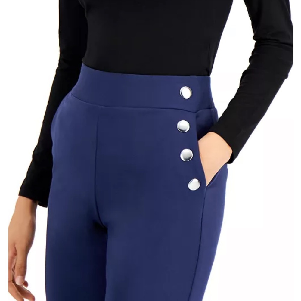 INC Side-Button Boot Cut Pants